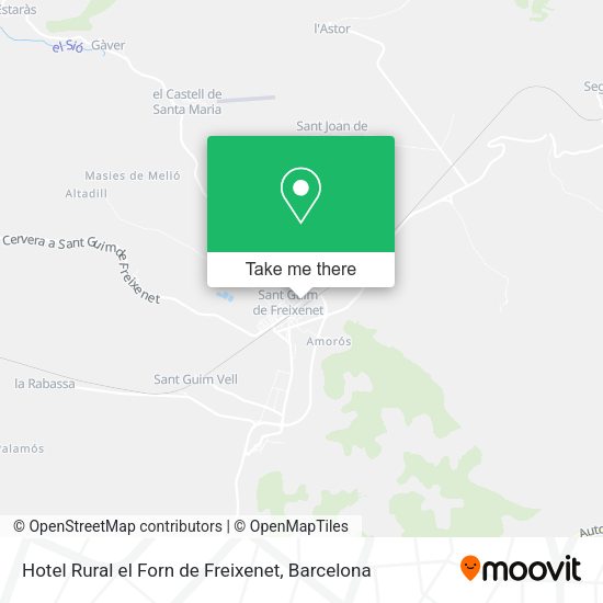 Hotel Rural el Forn de Freixenet map