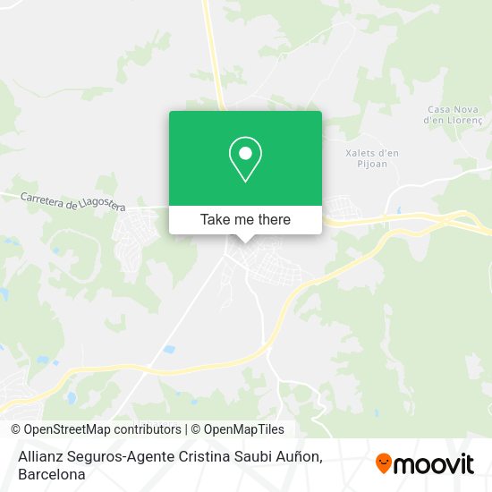 Allianz Seguros-Agente Cristina Saubi Auñon map