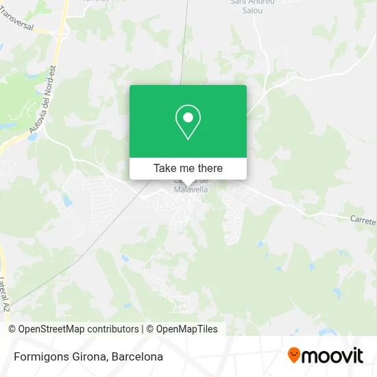 Formigons Girona map