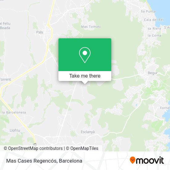 Mas Cases Regencós map