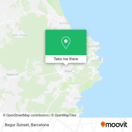 Begur Sunset map
