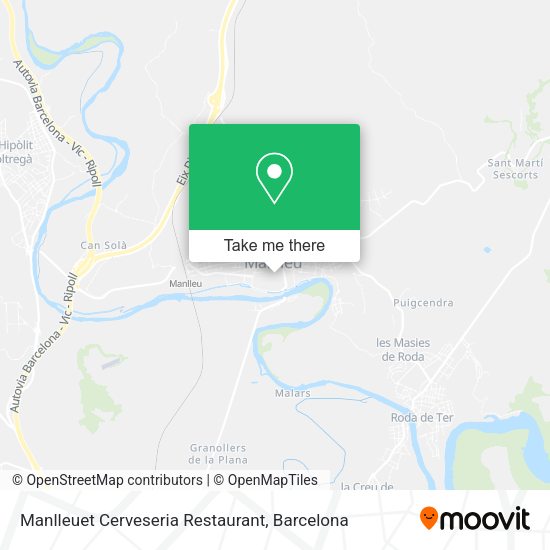 Manlleuet Cerveseria Restaurant map
