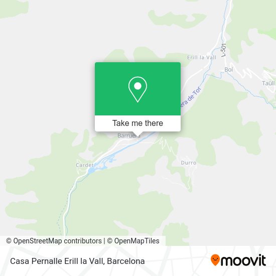 Casa Pernalle Erill la Vall map