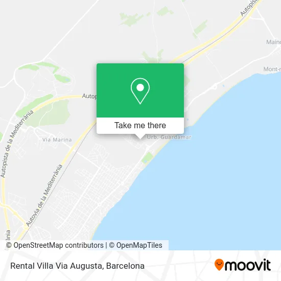 Rental Villa Via Augusta map