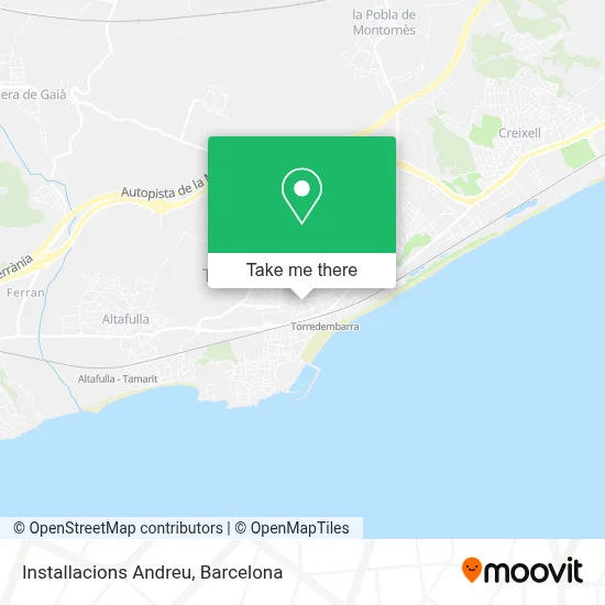 Installacions Andreu map