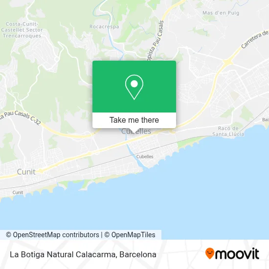 La Botiga Natural Calacarma map