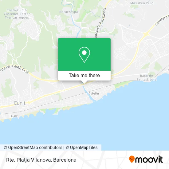 Rte. Platja Vilanova map