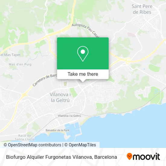 Biofurgo Alquiler Furgonetas Vilanova map