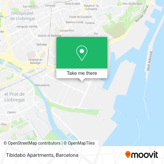 Tibidabo Apartments map