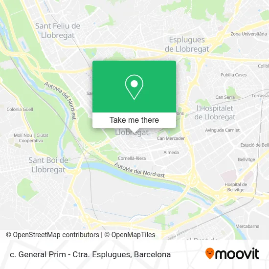 c. General Prim - Ctra. Esplugues map