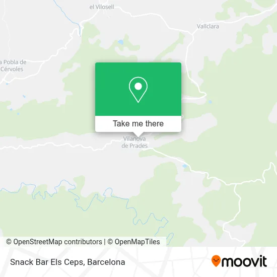 Snack Bar Els Ceps map