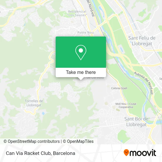 Can Via Racket Club map