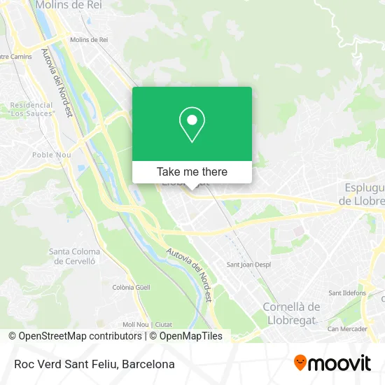 mapa Roc Verd Sant Feliu