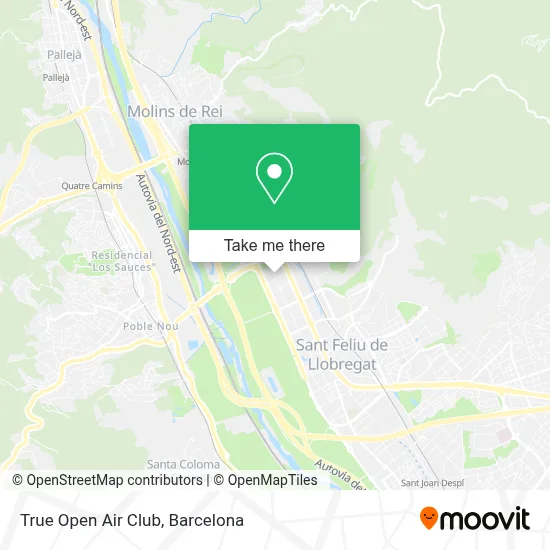 True Open Air Club map