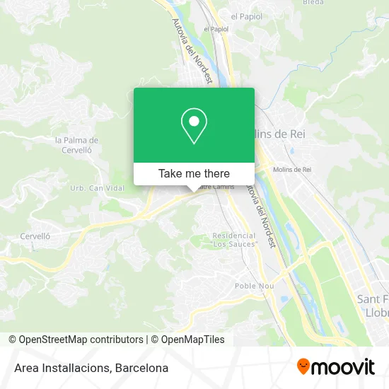 Area Installacions map