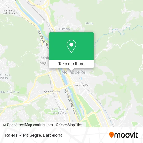 Raiers Riera Segre map