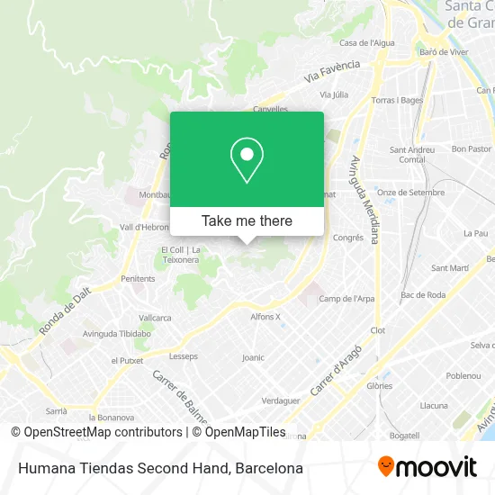 Humana Tiendas Second Hand map