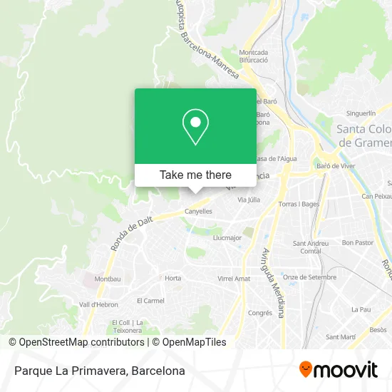 Parque La Primavera map