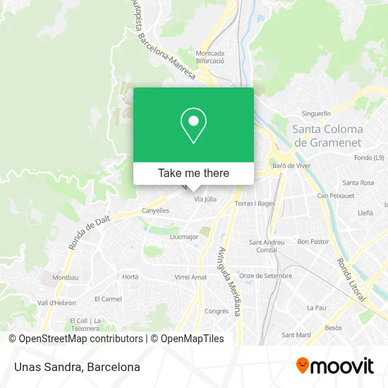 Unas Sandra map