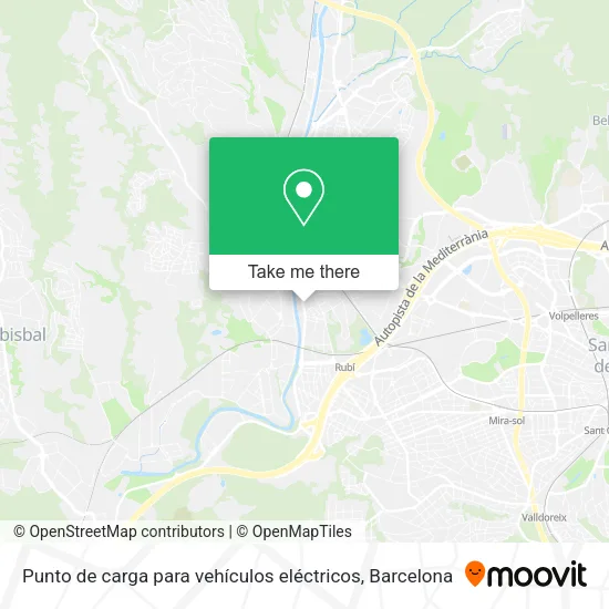 Punto de carga para vehículos eléctricos map