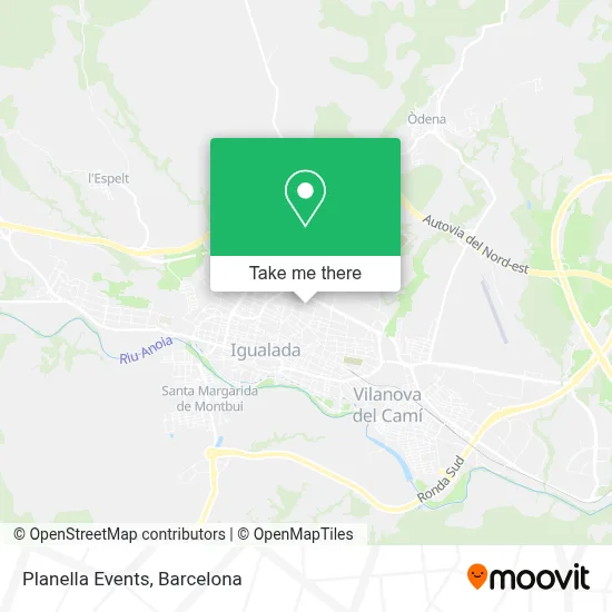 Planella Events map