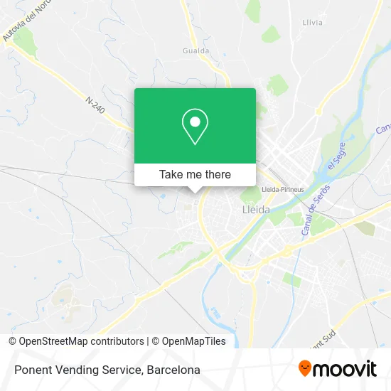 Ponent Vending Service map