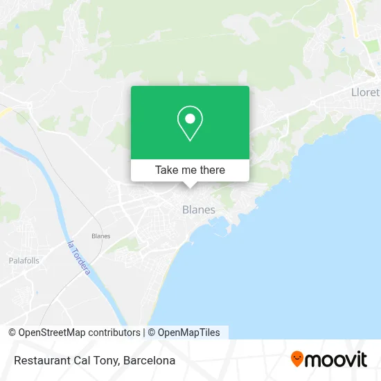 Restaurant Cal Tony map