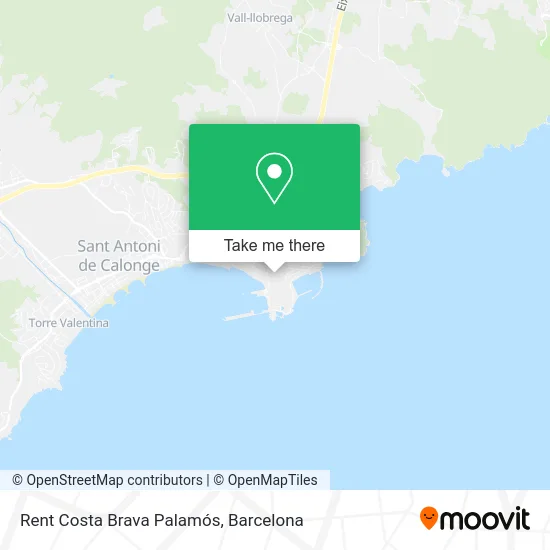 Rent Costa Brava Palamós map