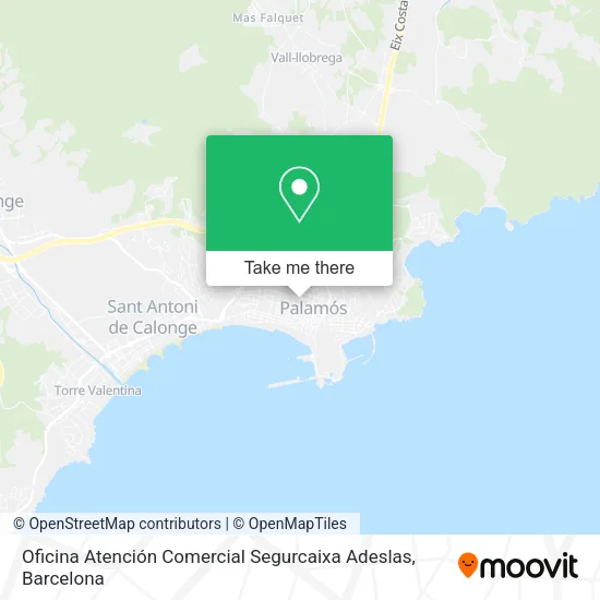 mapa Oficina Atención Comercial Segurcaixa Adeslas