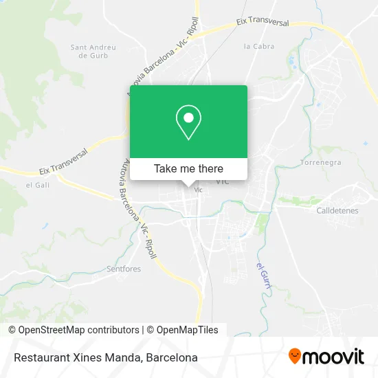 Restaurant Xines Manda map