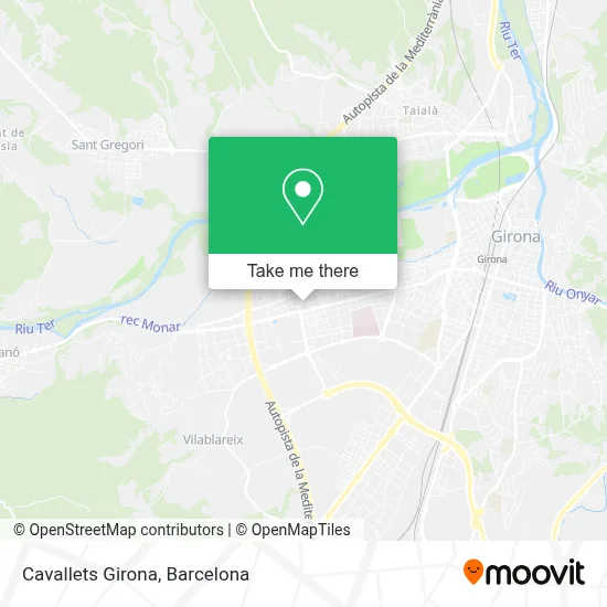 Cavallets Girona map
