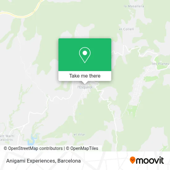 Anigami Experiences map