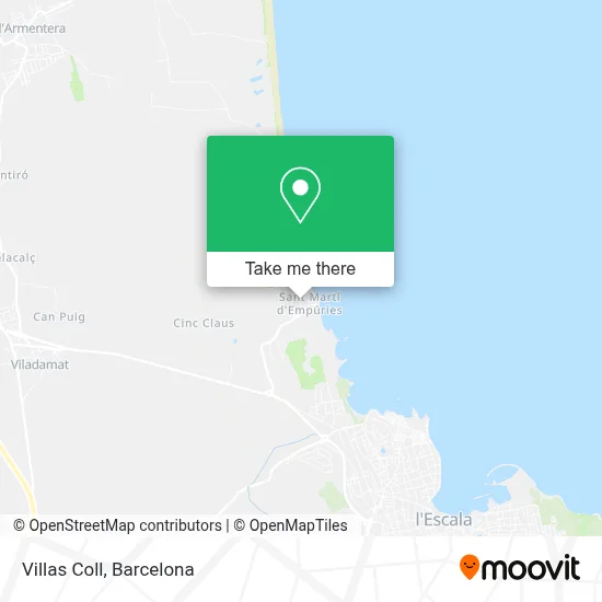 Villas Coll map