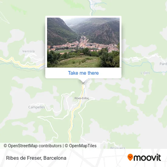 mapa Ribes de Freser