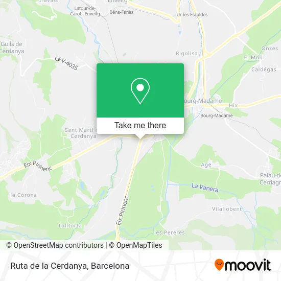 Ruta de la Cerdanya map