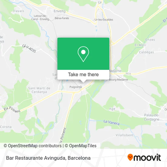 Bar Restaurante Avinguda map