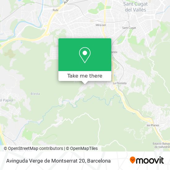 Avinguda Verge de Montserrat 20 map