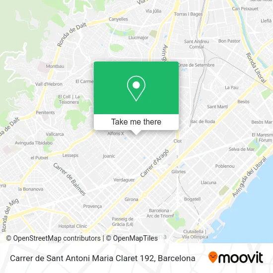Carrer de Sant Antoni Maria Claret 192 map