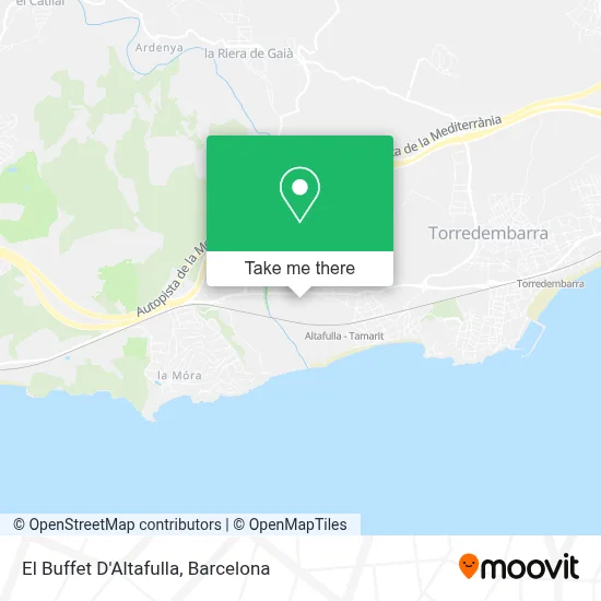 El Buffet D'Altafulla map