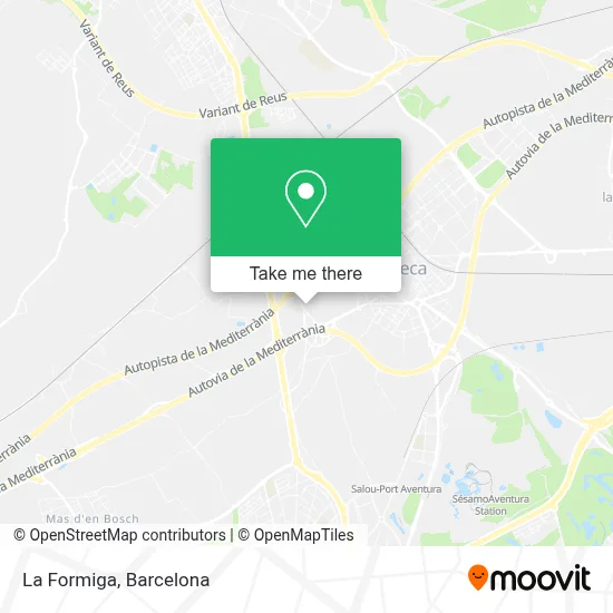 La Formiga map