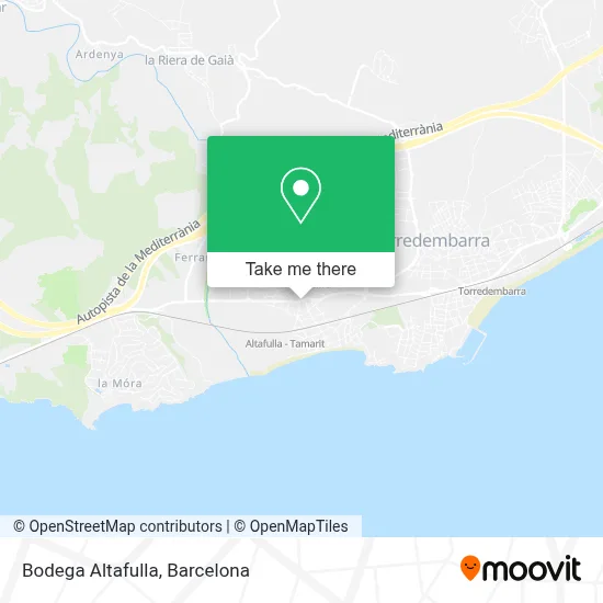 Bodega Altafulla map