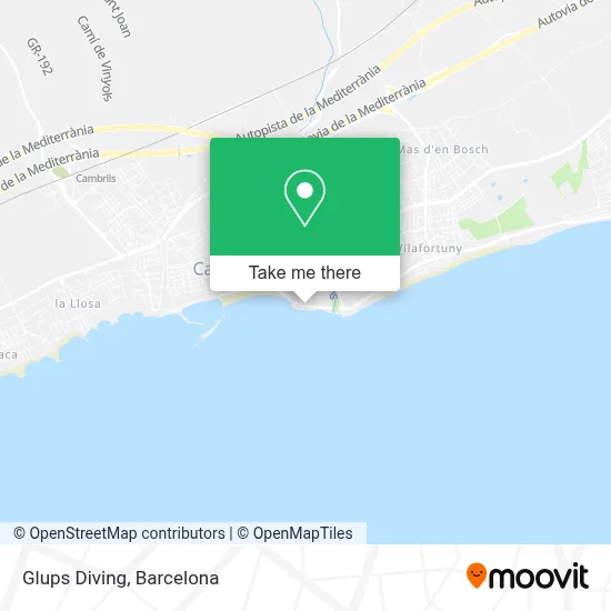 Glups Diving map