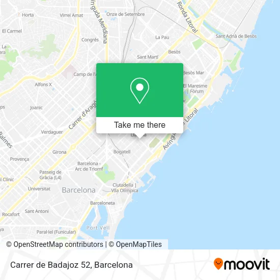 Carrer de Badajoz 52 map