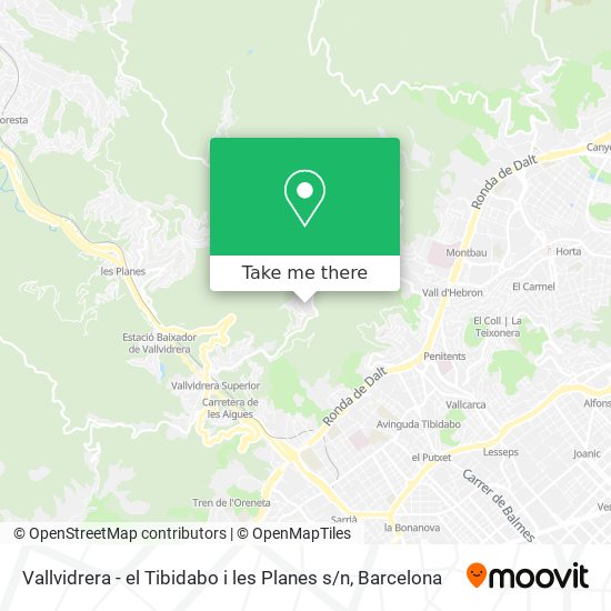 Vallvidrera - el Tibidabo i les Planes s / n map
