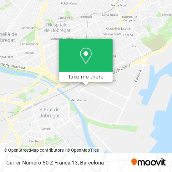 Carrer Número 50 Z Franca 13 map