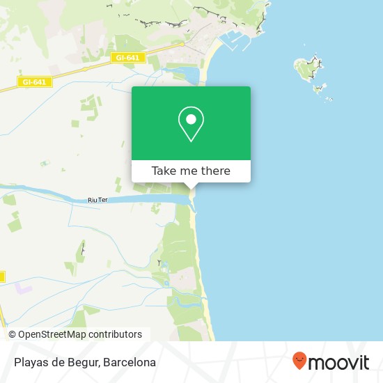 Playas de Begur map