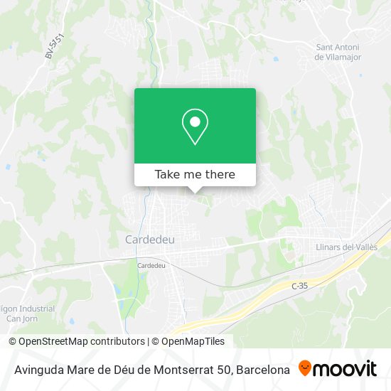 Avinguda Mare de Déu de Montserrat 50 map
