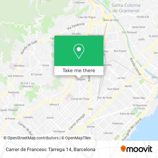 Carrer de Francesc Tàrrega 14 map