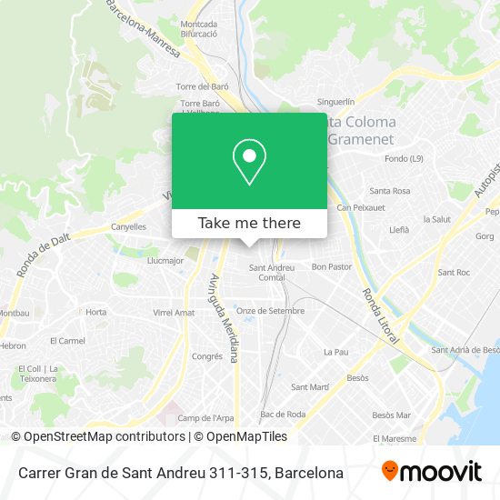 Carrer Gran de Sant Andreu 311-315 map
