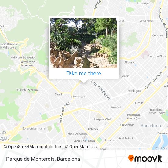 Parque de Monterols map